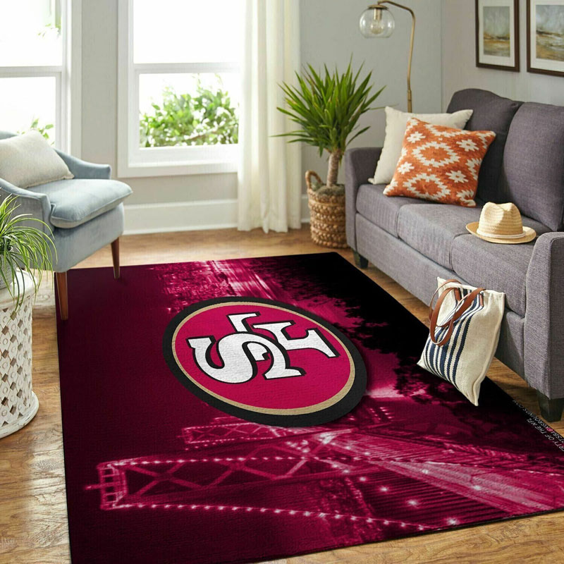 San Francisco 49ers Rug NFL Area Rug Kitchen Rug Indoor Indoor Rug Rectangle Carpet