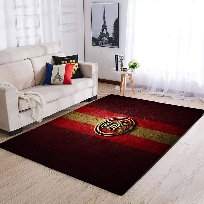 San Francisco 49ers Rug NFL Area Rug Dining Room Rug Indoor Indoor Rug Rectangle Carpet