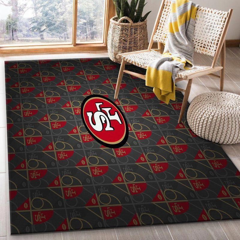 San Francisco 49ers Rug NFL Area Rug Living Room Rug Indoor Rugs Rectangle Carpet