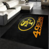 san francisco 49ers rug bathroom rug floor rug regtangle carpet home decor ver 1840