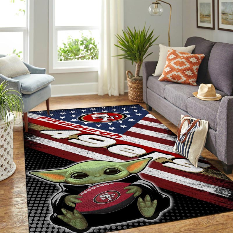 San Francisco 49ers Rug NFL Area Rug Living Room Rug Indoor Indoor Rugs Rectangle Carpet