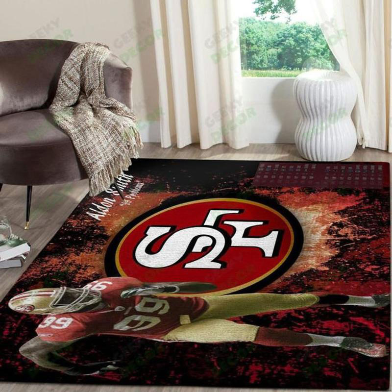 San Francisco 49ers Area Rug NFL Area Rug Bedroom Rug Indoor Indoor Rugs Rectangle Carpet