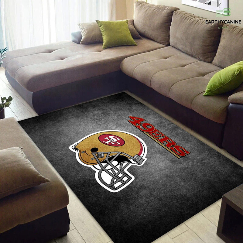 San Francisco 49ers Rug NFL Area Rug Dining Room Rug Indoor Rug Rectangle Carpet