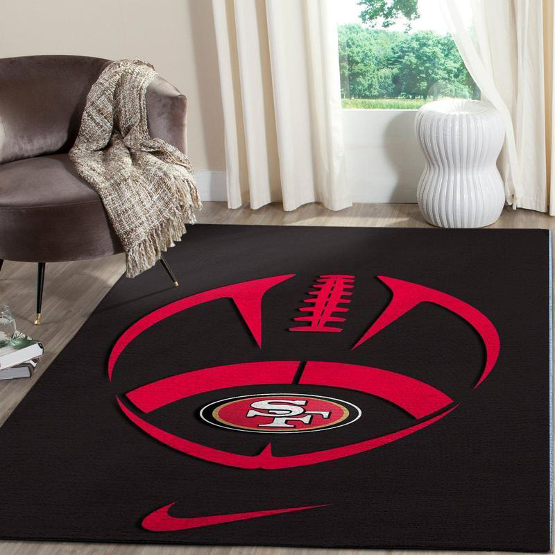 San Francisco 49ers Area Rug NFL Area Rug Living Room Rug Indoor Rug Rectangle Carpet