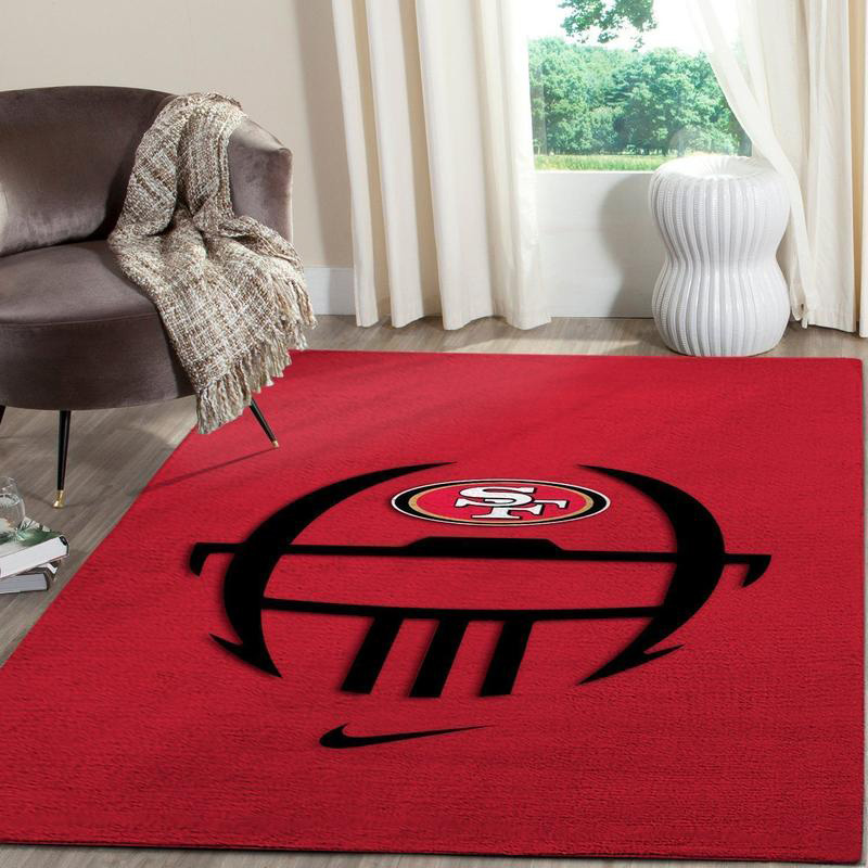 San Francisco 49ers Area Rug NFL Area Rug Living Room Rug Indoor Rugs Rectangle Carpet