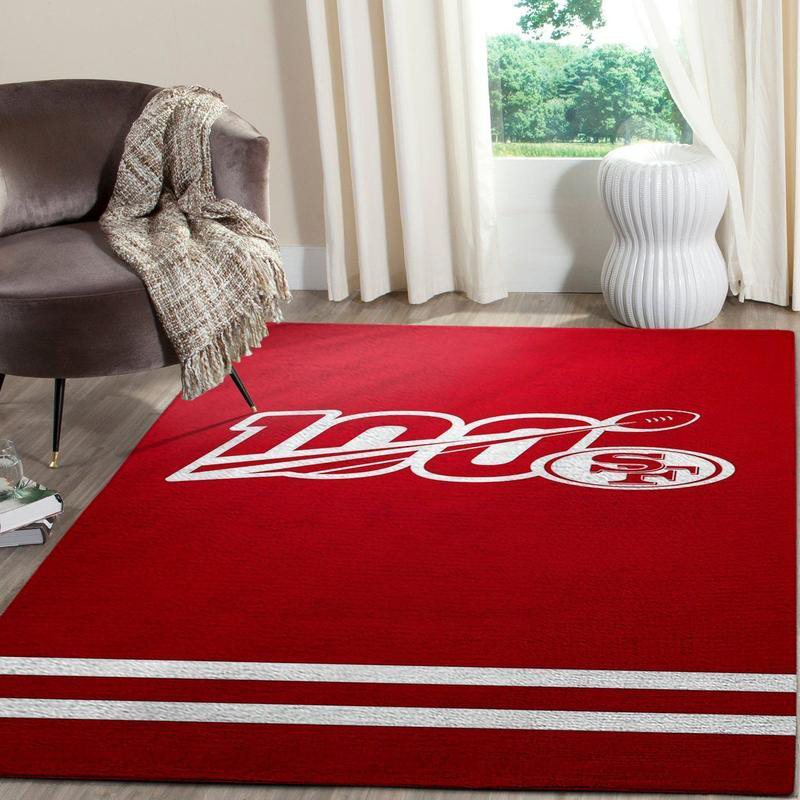 San Francisco 49ers Rug NFL Area Rug Dining Room Rug Indoor Indoor Rug Rectangle Carpet