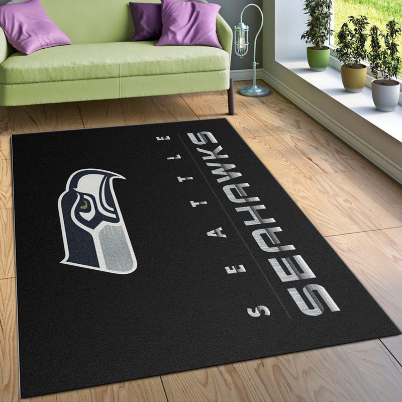 Seattle Seahawks Area Rug NFL Area Rug Bedroom Rug Indoor Indoor Rug Rectangle Carpet