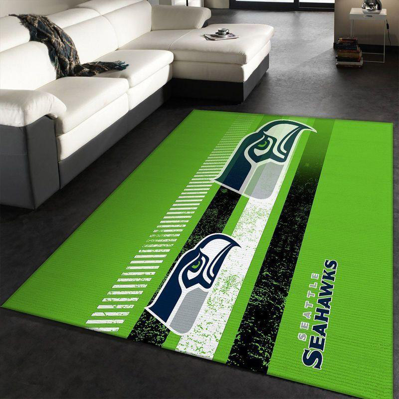 Seattle Seahawks Rug NFL Area Rug Dining Room Rugs Indoor Rug Rectangle Carpet