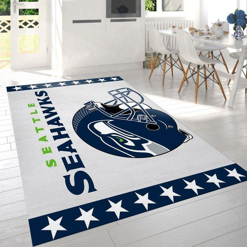 Seattle Seahawks Area Rug NFL Area Rug Living Room Area Rug Indoor Indoor Rugs Rectangle Carpet