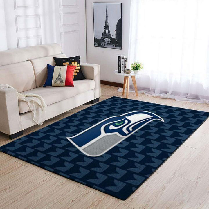 Seattle Seahawks Area Rug NFL Area Rug Dining Room Rug Indoor Rugs Rectangle Carpet