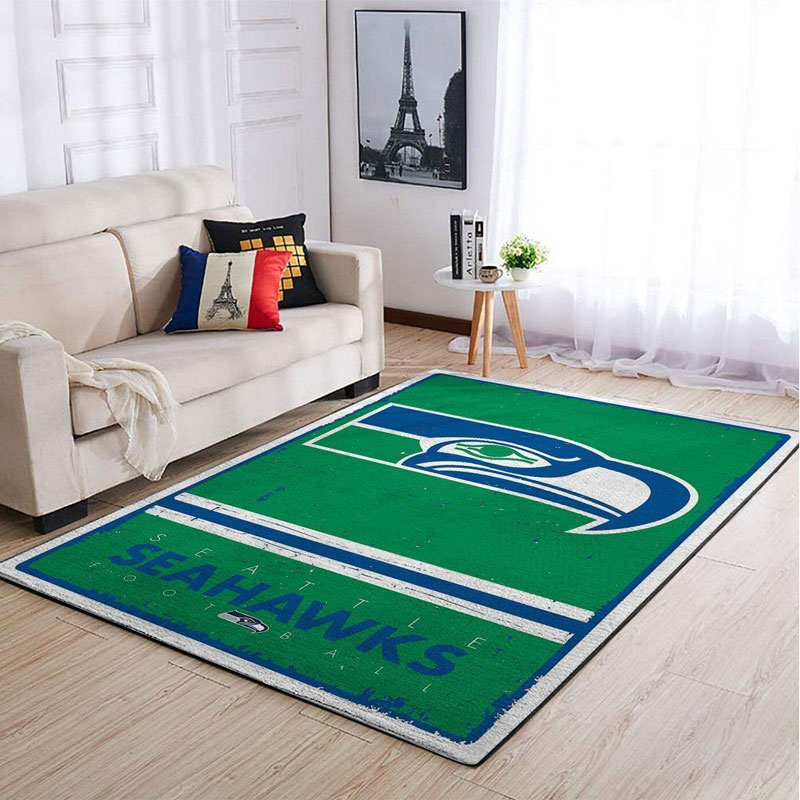 Seattle Seahawks Rug NFL Area Rug Bathroom Rugs Indoor Rugs Rectangle Carpet