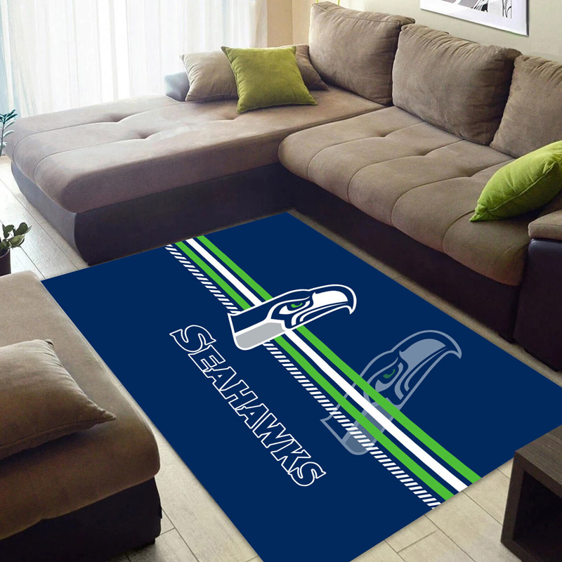 Seattle Seahawks Area Rug NFL Area Rug Kitchen Rug Indoor Rugs Rectangle Carpet