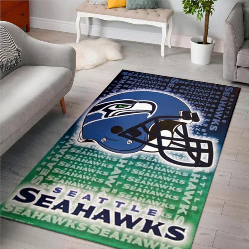 Seattle Seahawks Area Rug NFL Area Rug Kitchen Rug Indoor Rugs Rectangle Carpet