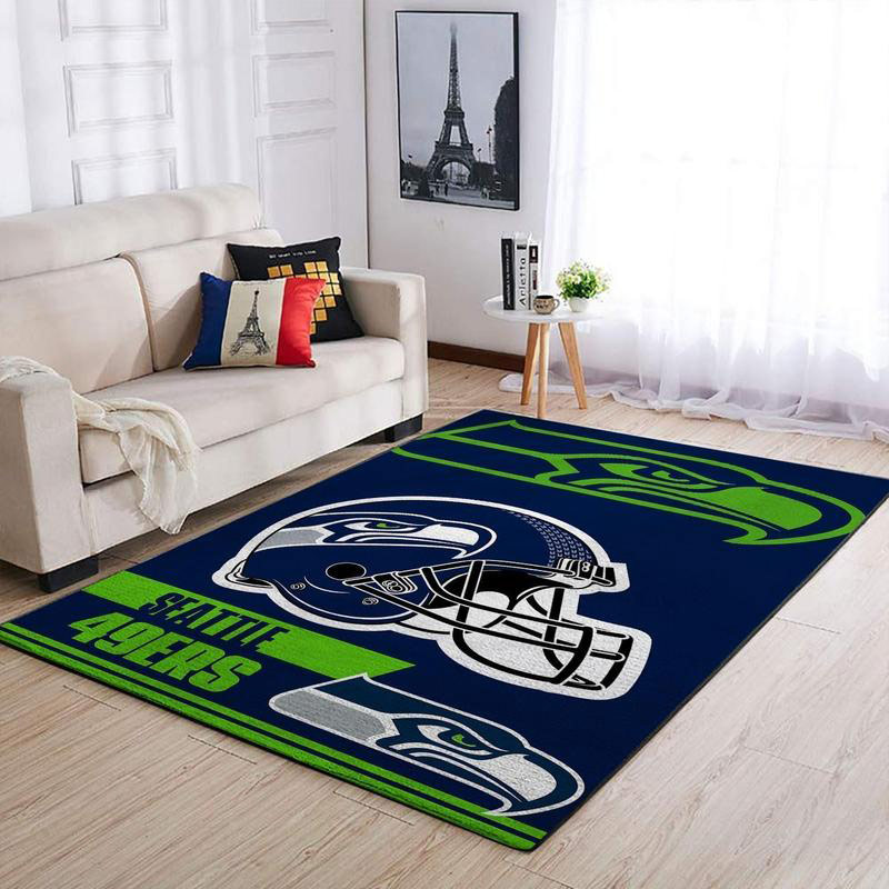 Seattle Seahawks Rug NFL Area Rug Bathroom Rugs Indoor Rug Rectangle Carpet