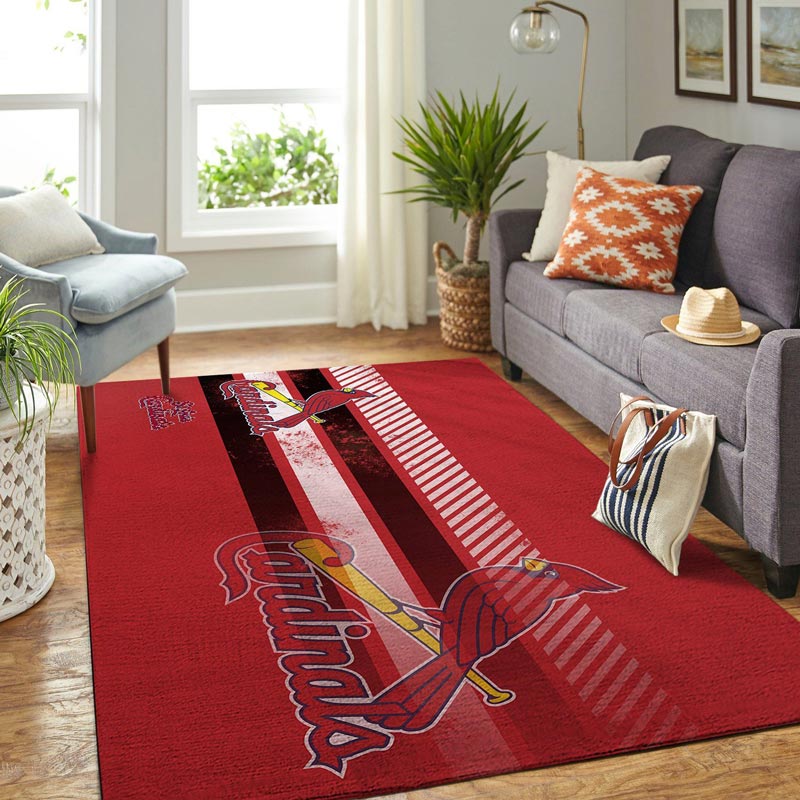 St Louis Cardinals Rug MLB Area Rug Living Room Rug Indoor Rug Rectangle Carpet