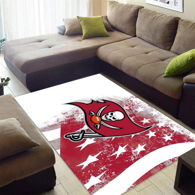Tampa Bay Buccaneers Rug NFL Area Rug Bedroom Area Rug Indoor Rug Rectangle Carpet