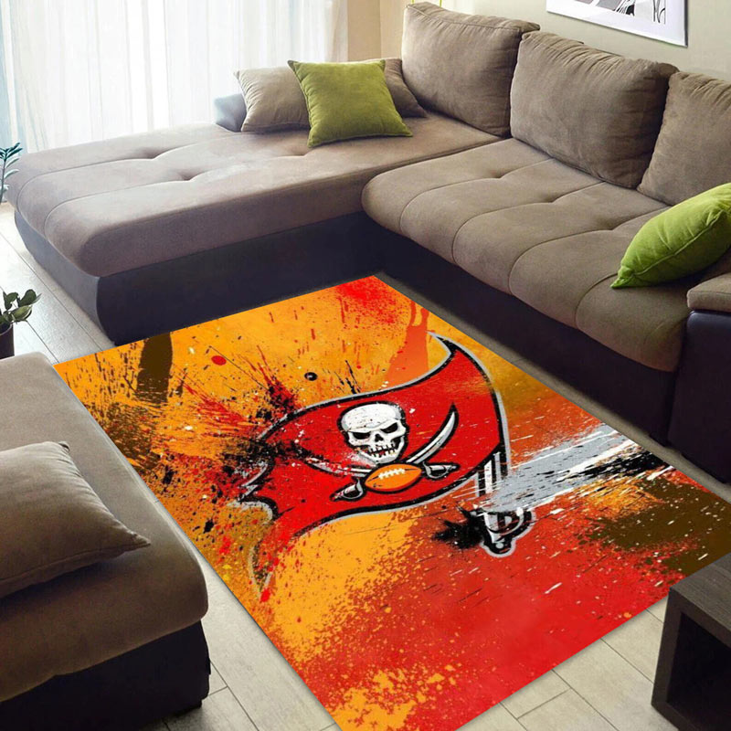 Tampa Bay Buccaneers Area Rug NFL Area Rug Living Room Area Rug Indoor Rug Rectangle Carpet