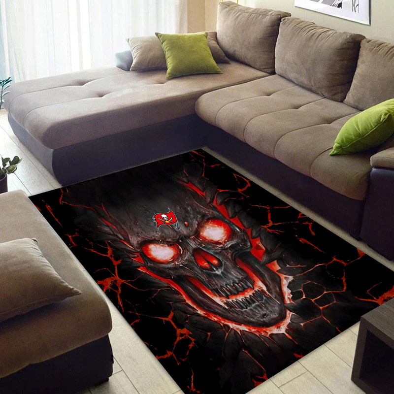 Tampa Bay Buccaneers Rug NFL Area Rug Dining Room Rugs Indoor Rug Rectangle Carpet