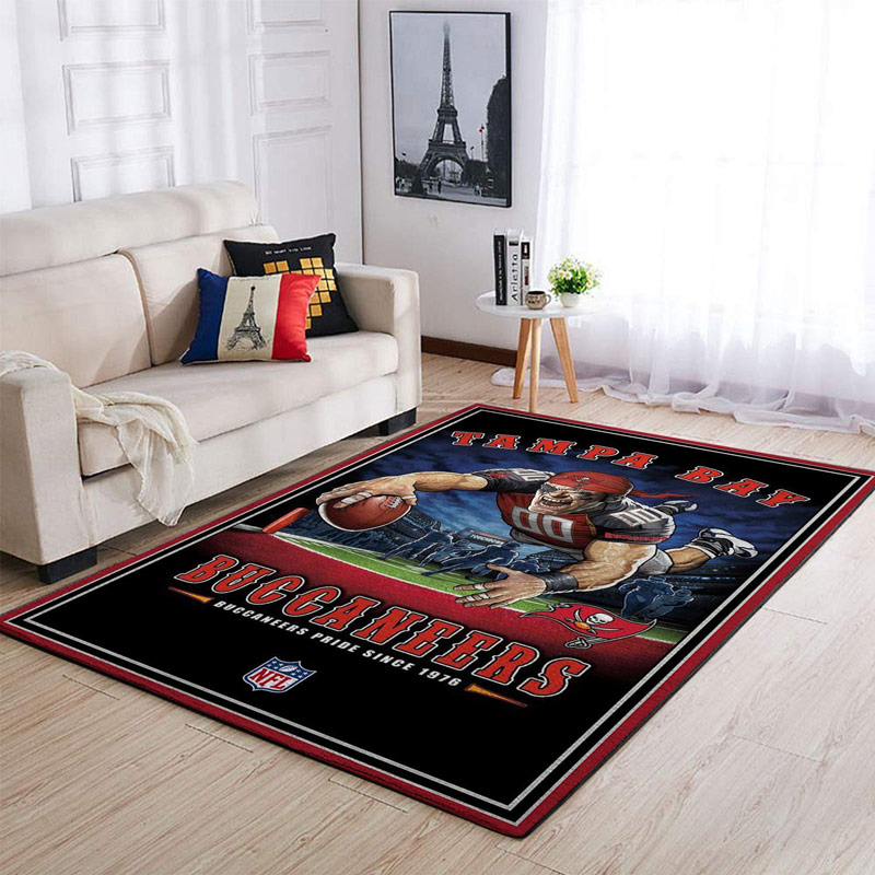 Tampa Bay Buccaneers Rug NFL Area Rug Living Room Area Rug Indoor Indoor Rug Rectangle Carpet