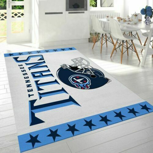 Tennessee Titans Area Rug NFL Area Rug Dining Room Rugs Indoor Rug Rectangle Carpet