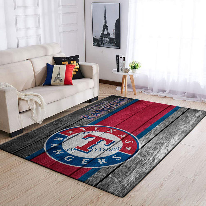 Texas Rangers Rug MLB Area Rug Living Room Area Rug Indoor Rug Rectangle Carpet