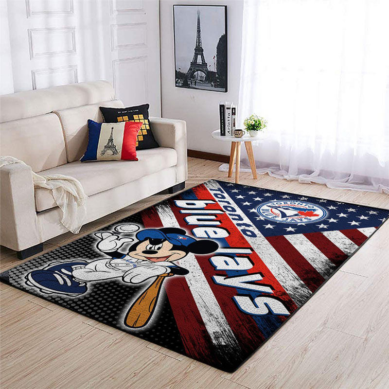 Toronto Blue Jays Rug MLB Area Rug Kitchen Rug Indoor Rug Rectangle Carpet