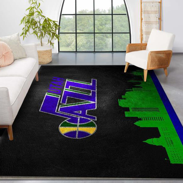 Utah Jazz Rug NBA Area Rug Living Room Rug Indoor Indoor Rug Rectangle Carpet