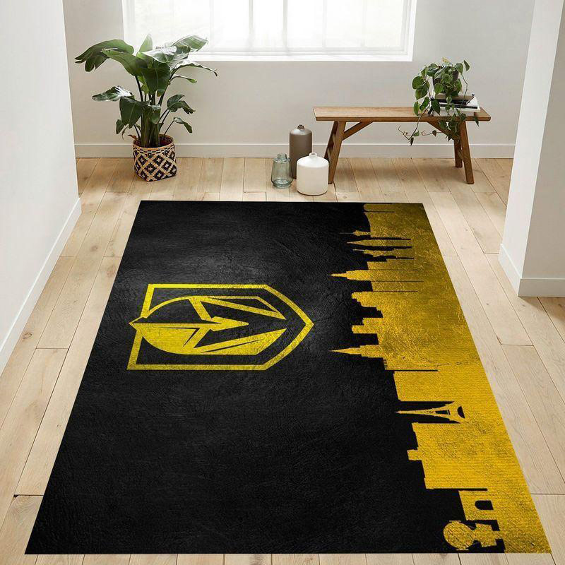 Vegas Golden Knights Rug NHL Area Rug Dining Room Rug Indoor Rug Rectangle Carpet