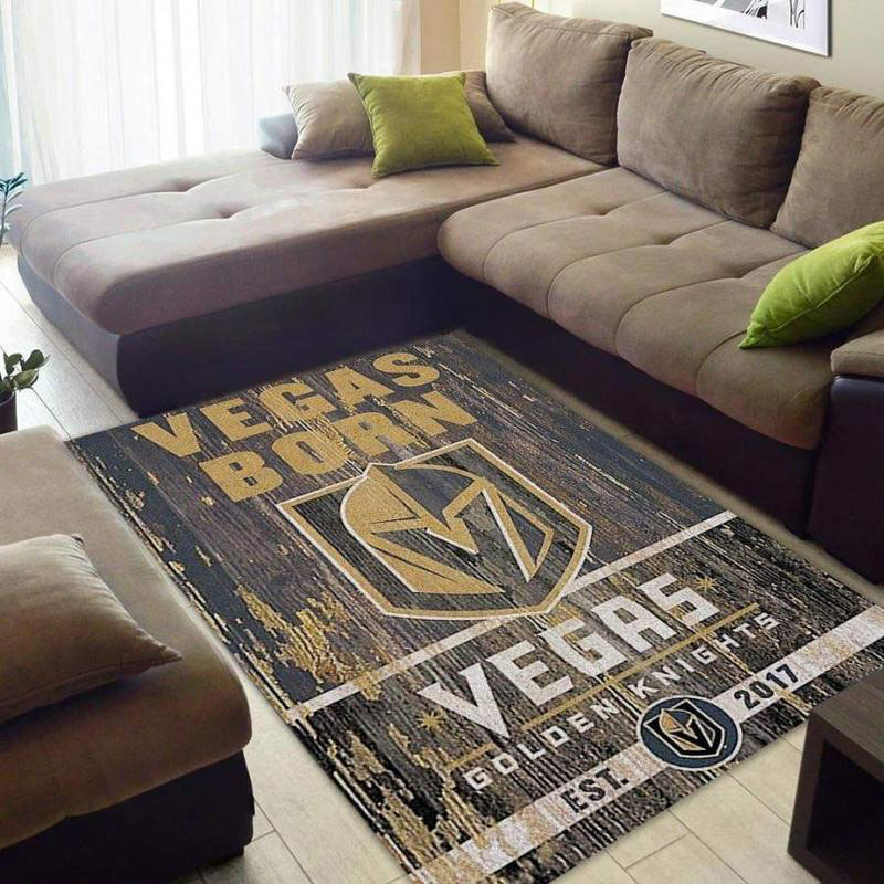 Vegas Golden Knights Area Rug NHL Area Rug Kitchen Rug Indoor Rug Rectangle Carpet