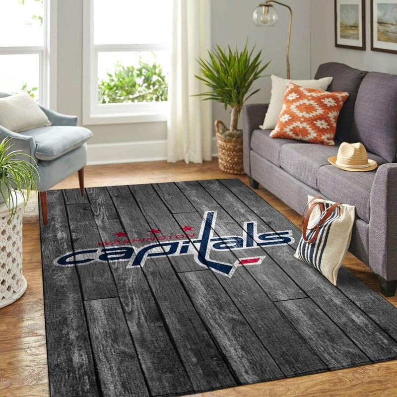 Washington Capitals Area Rug NHL Area Rug Bedroom Area Rug Indoor Rugs Rectangle Carpet