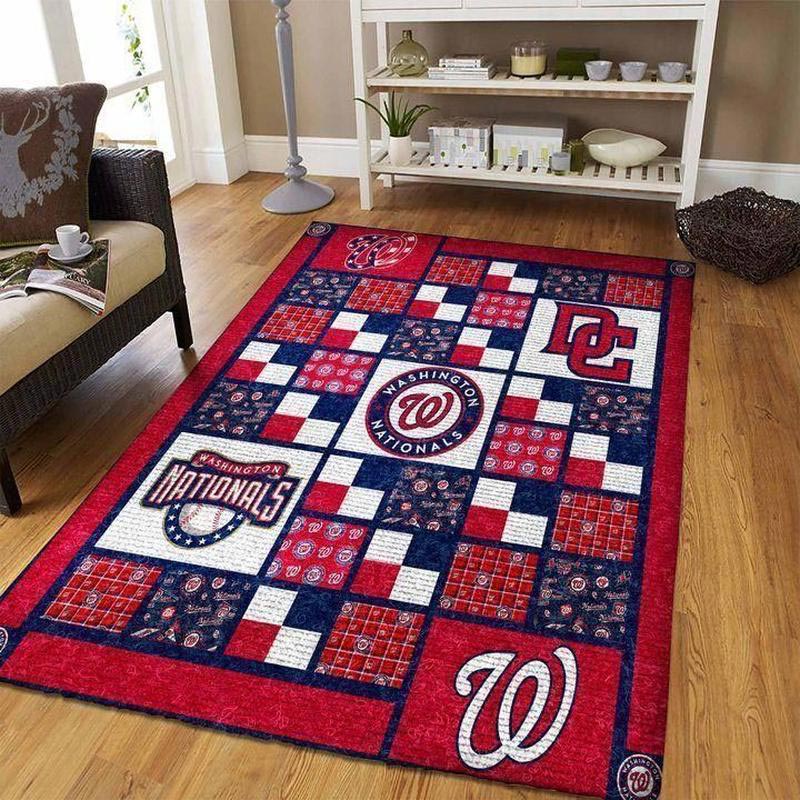 Washington Nationals Rug NBA Area Rug Bedroom Rug Indoor Rug Rectangle Carpet